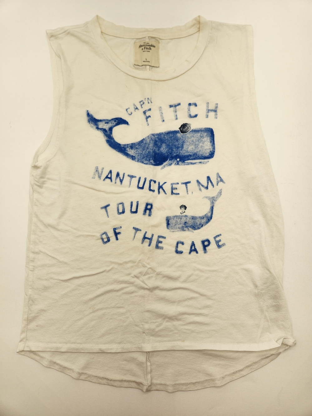 Abercrombie & Fitch Women's Graphic Sleeveless Tank Top Nantucket MA - Picture 1 of 5